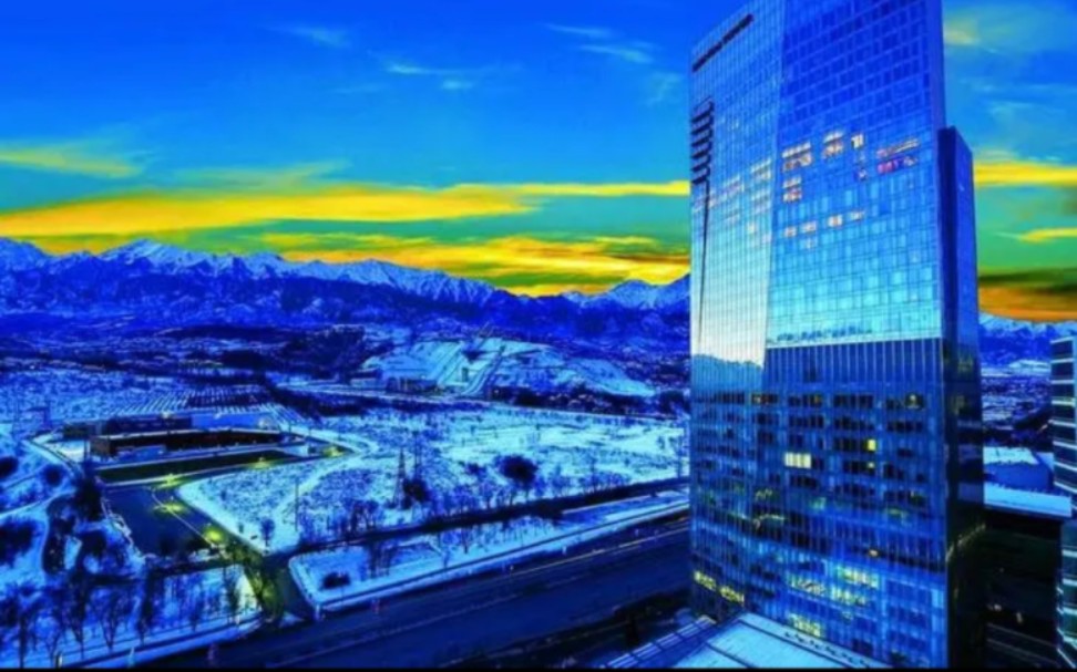 中亚经济中心哈萨克斯坦最大城市阿拉木图城市航拍旅游宣传片,中亚