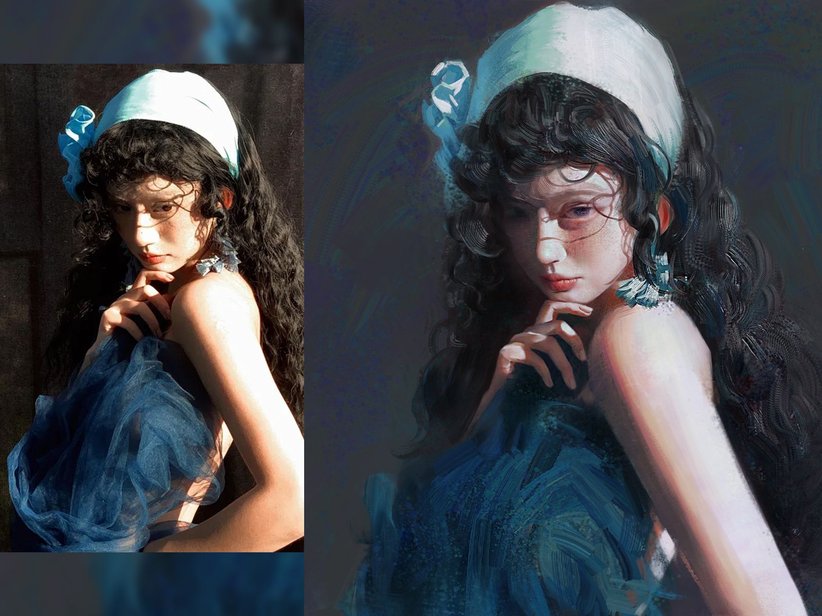 【绘画过程带讲解】厚涂上色演示零基础板绘油画质感