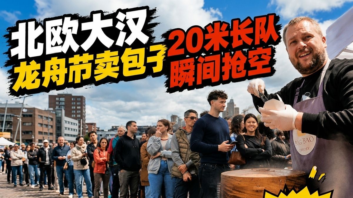 北欧龙舟节摆摊排队卖空，2小时狂赚15066