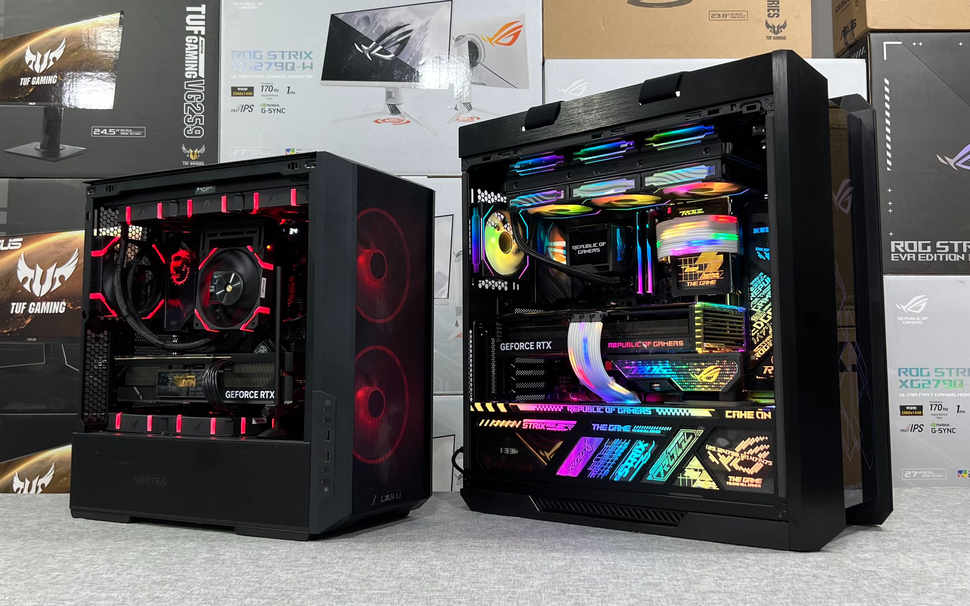 3w!一台4090火神 一台4080猛禽!联力216和rog全家桶哪台更强!