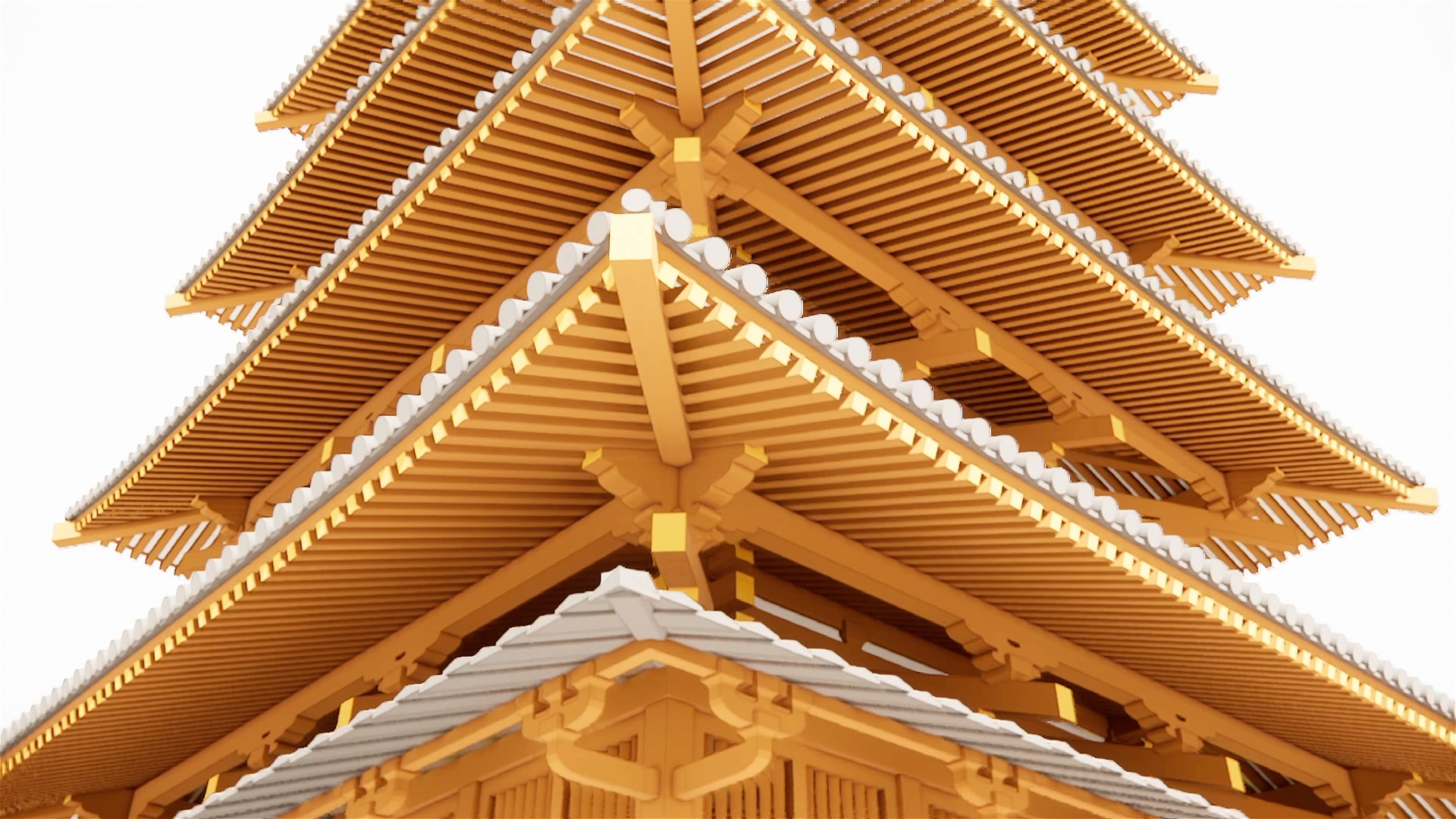 法隆寺五重塔流动之美愿疫情退散愿世界和平