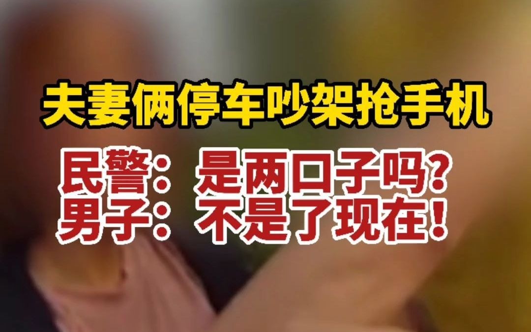 夫妻俩高速上停车吵架抢手机 巡逻民警火力全开哔哩哔哩bilibili