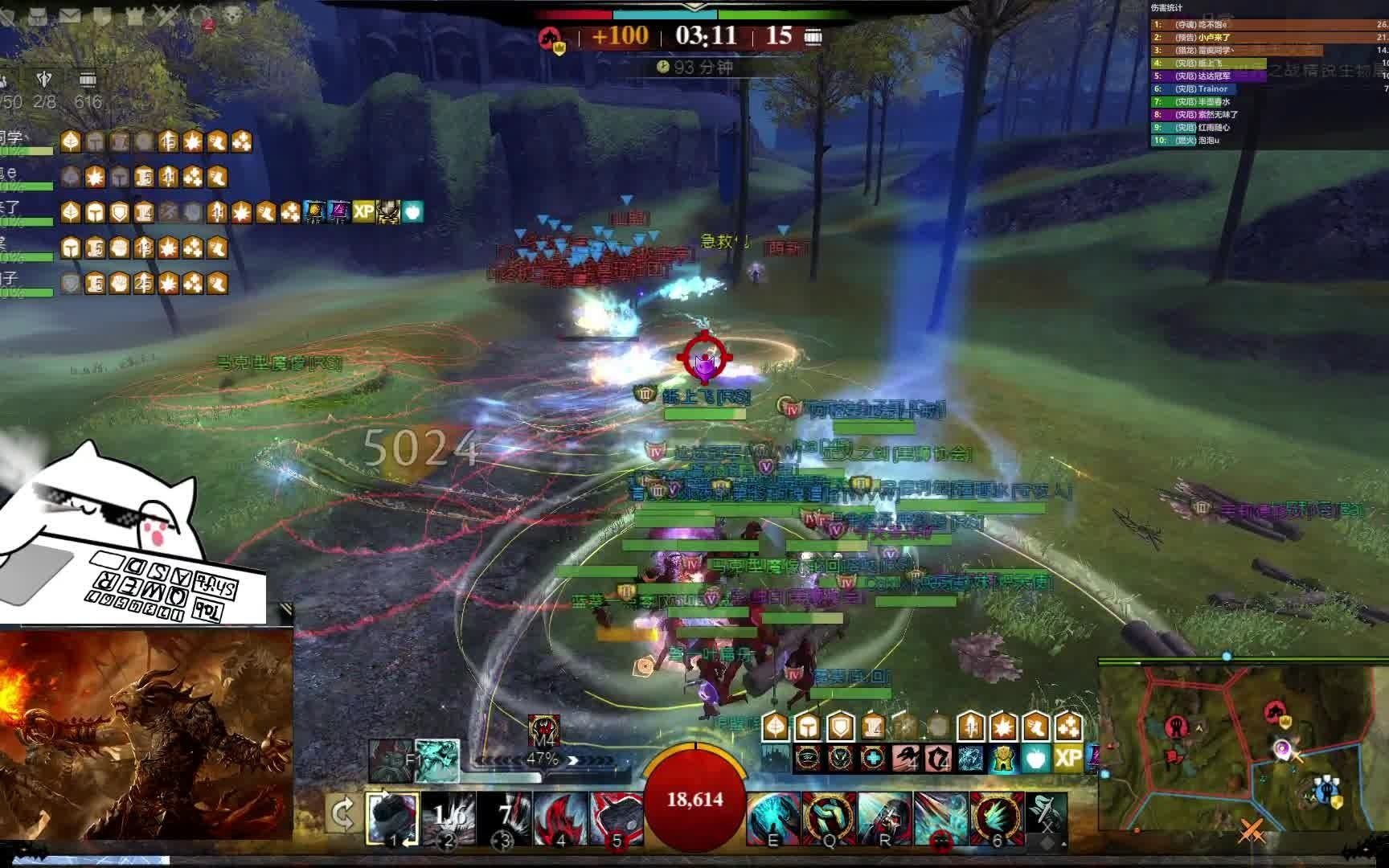 激战2t1战场永恒战场三方混战我的猫猫疯了