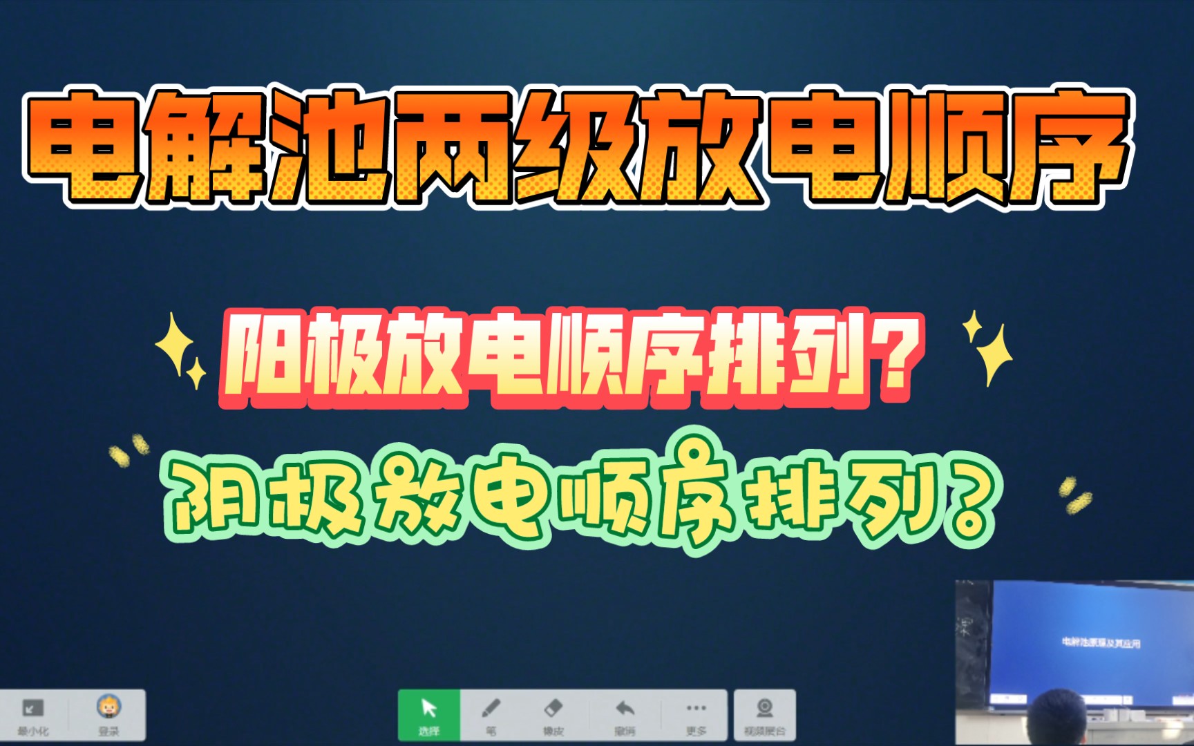 电解池阴阳极放电顺序排列哔哩哔哩bilibili