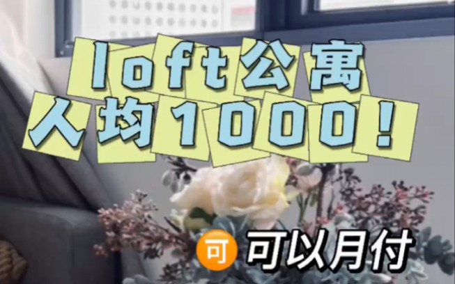 杭州市区人均1000就能租到的loft公寓~哔哩哔哩bilibili