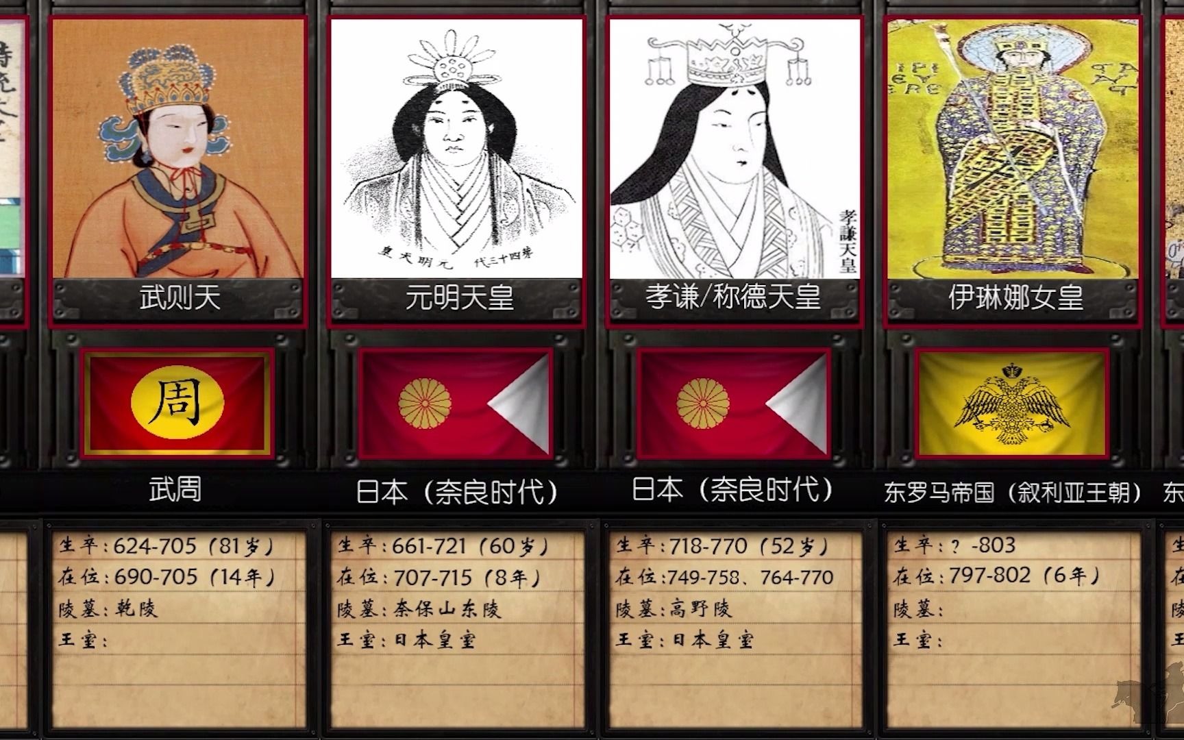 凰仪九天 世界女皇帝概览【年表】_哔哩哔哩 (゜