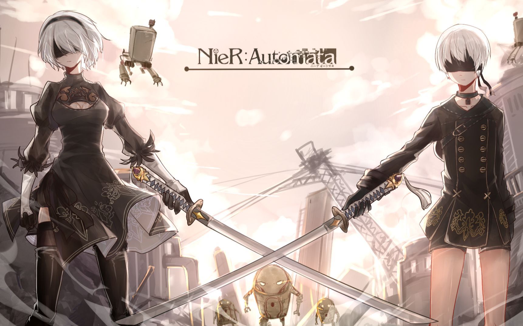 尼尔机械纪元12b小姐姐和9s小弟弟初遇就共同爆炸惹