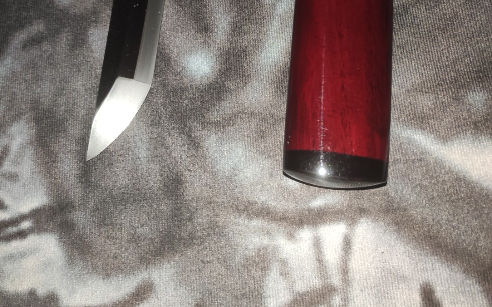 608花纹钢打刀,波浪烧刃刃口研白黑色贝壳鞘_哔哩哔哩 (゜-゜)つロ