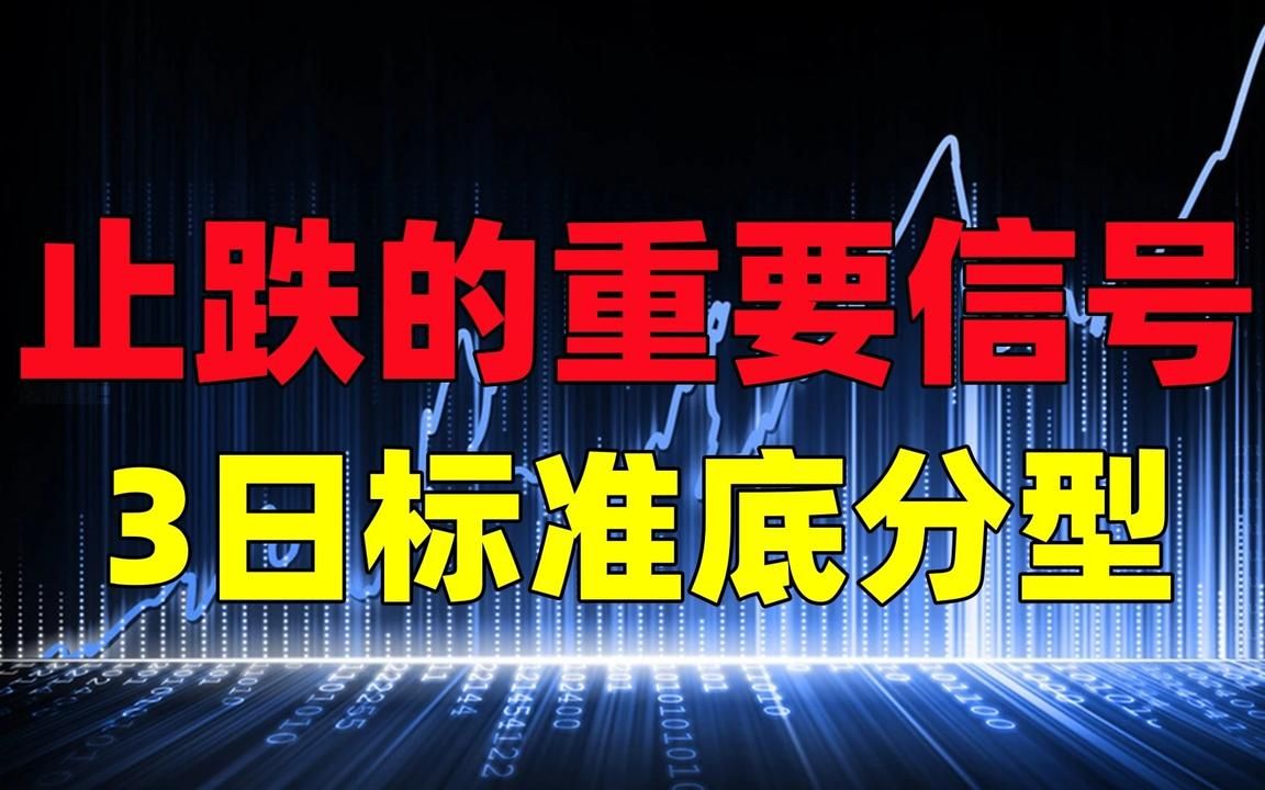 [图]在下跌的过程当中，判断止跌的重要信号！就是3日标准底分型！