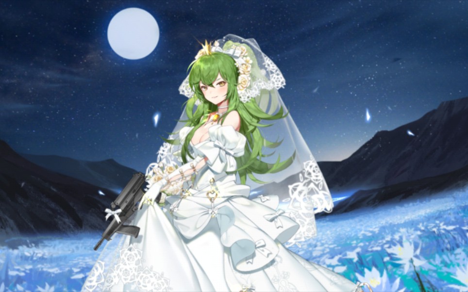 少女前线 婚纱绿毛l2d互动