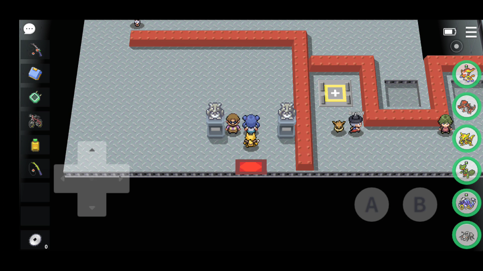 pokemmo神奥地区水脉市钢系道馆移动路径