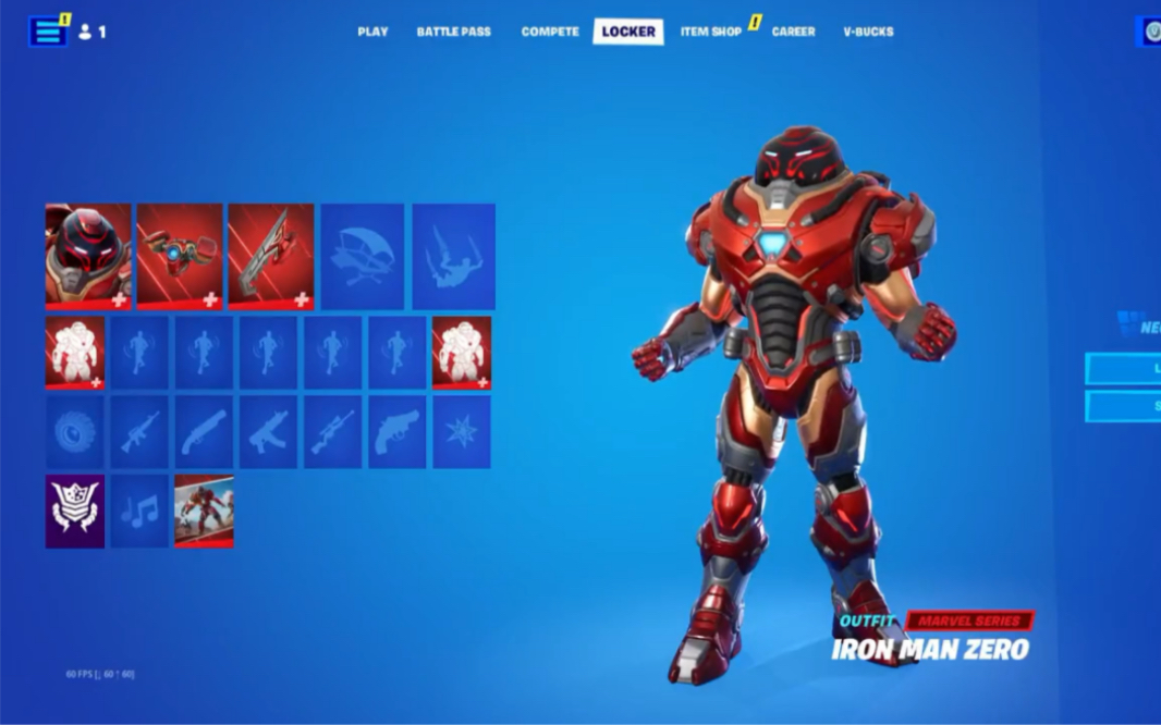 【绿番茄】堡垒之夜新联动皮肤 零点钢铁侠 皮肤预览