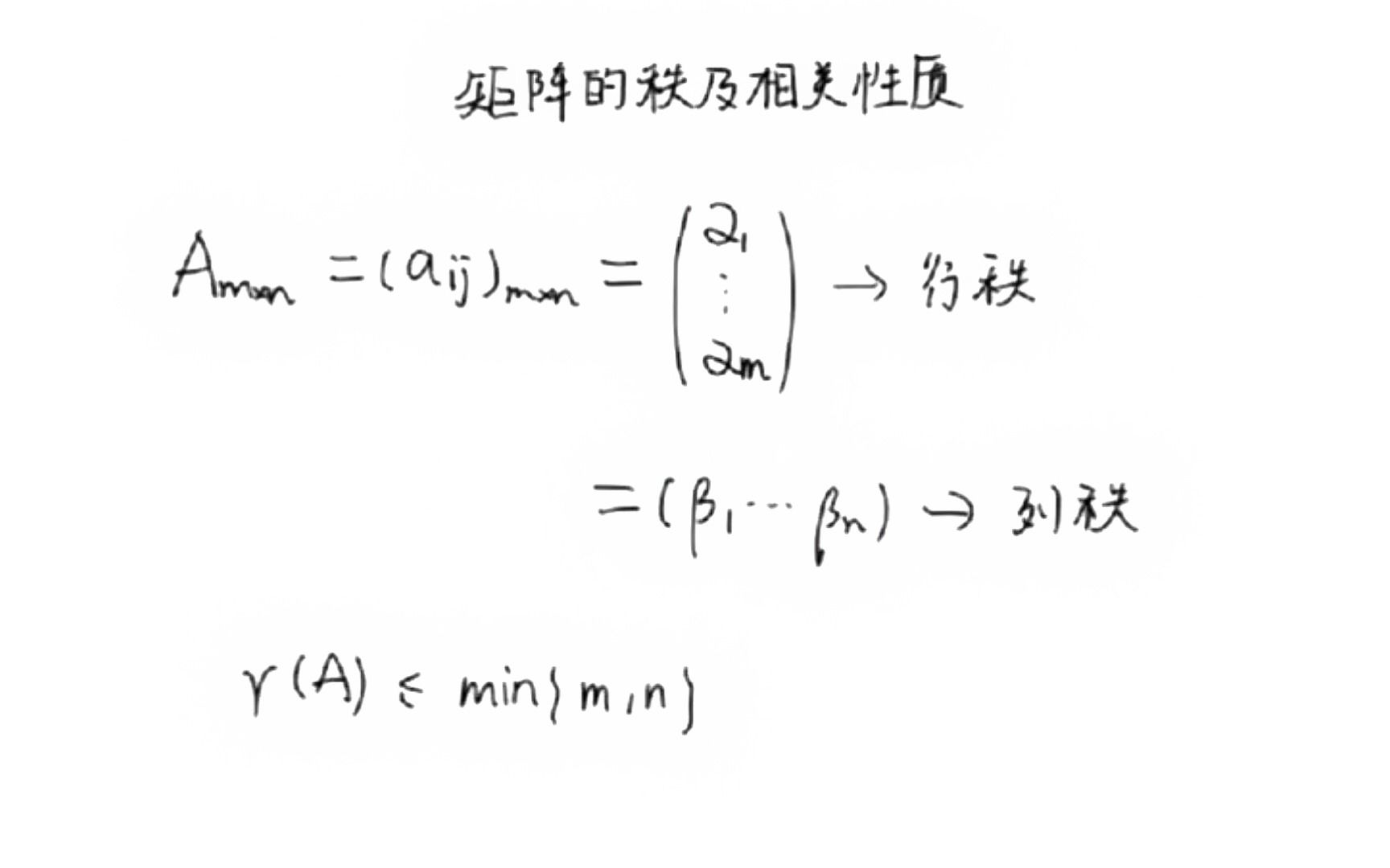 矩阵的秩及相关性质哔哩哔哩bilibili