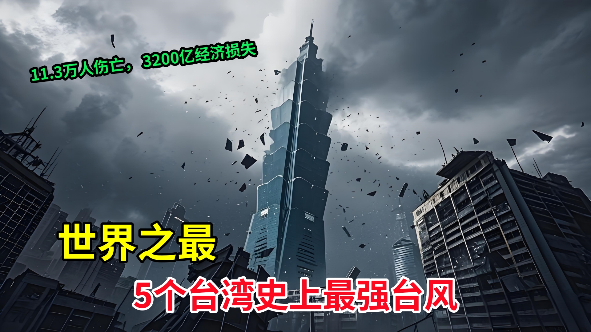 5个台湾史上最强台风!11.3万人伤亡哔哩哔哩bilibili