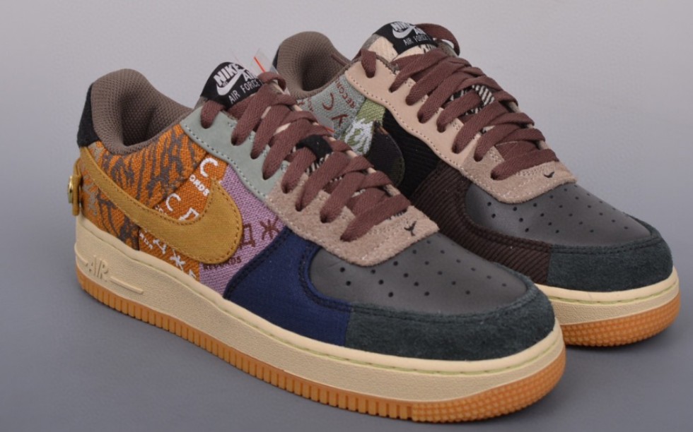 travis scottx nike air force 1low cactus jack ts拼接!经典回归!