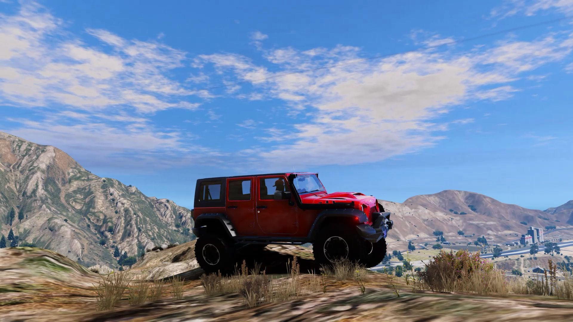 【gta5】全新jeep牧马人改装版 交叉轴 炮弹坑 爬山涉水 泥地越野