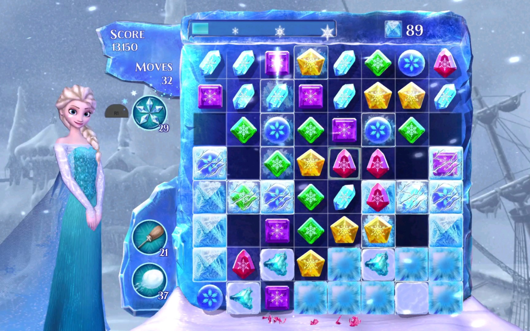 [图][PS4] 【冰雪奇缘冰纷乐】 Frozen Free Fall Snowball Fight - 第260关