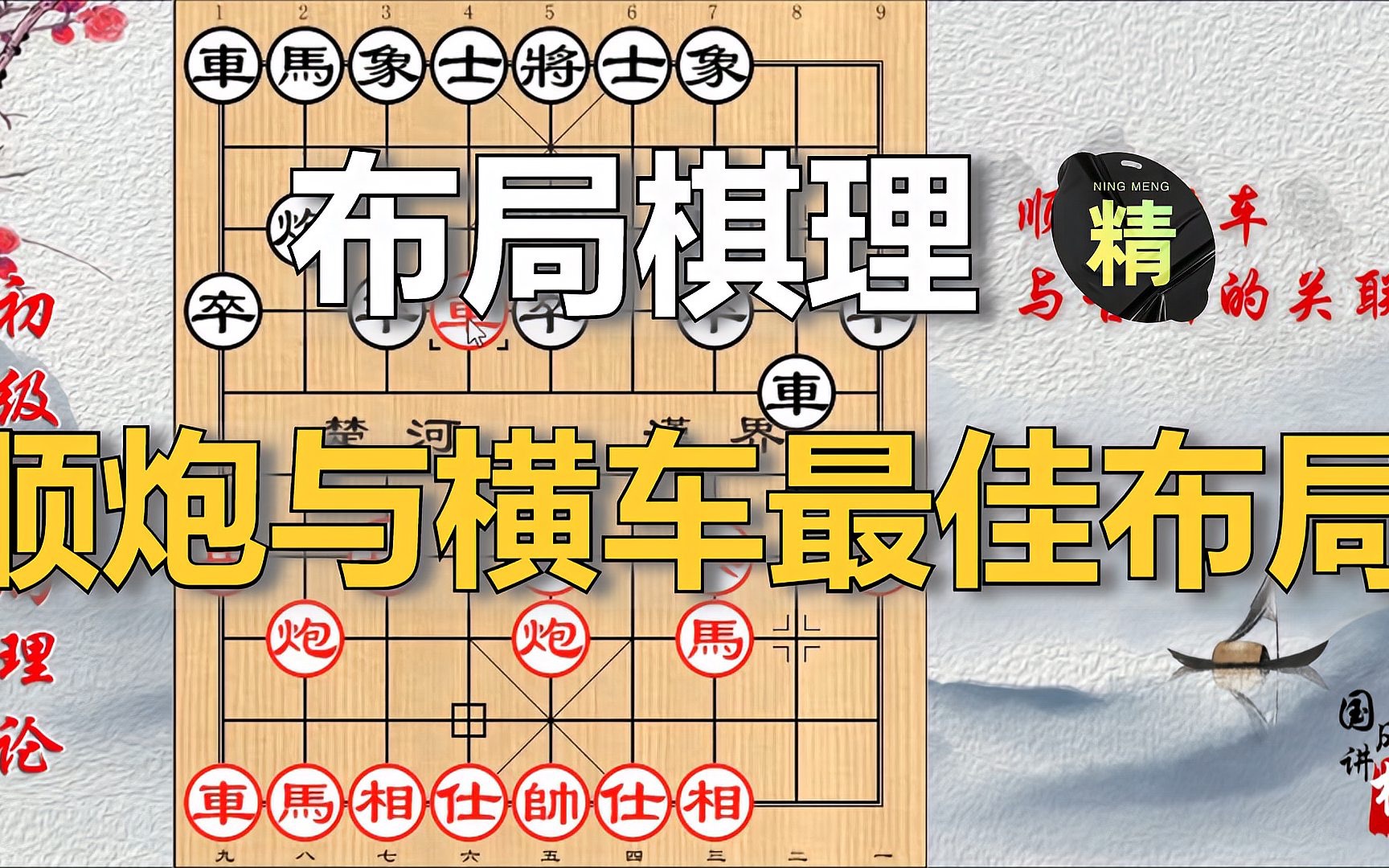 [图]布局棋理：顺炮与横车的最佳布局方式，5分钟掌握核心思路。