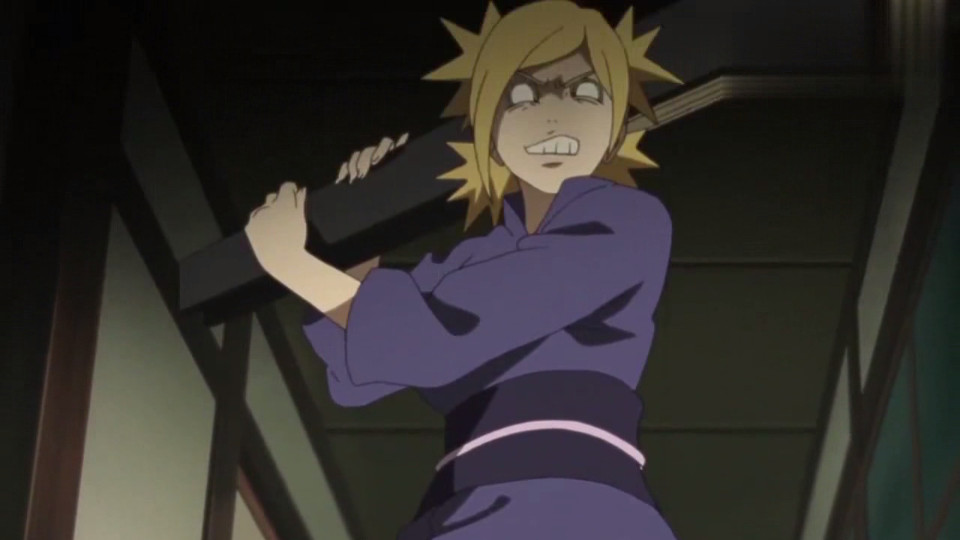 火影忍者:父子俩认真下棋,没有搭理手鞠,手鞠一扇子把他们扇飞