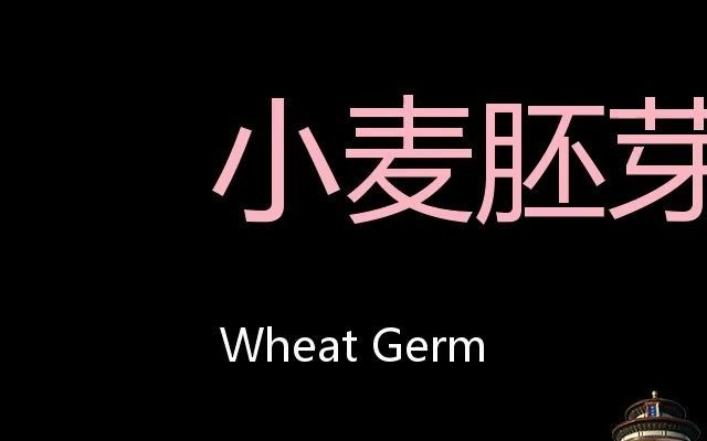 小麦胚芽粉 Chinese Pronunciation Wheat Germ哔哩哔哩bilibili