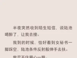 （完结）半夜突然收到陌生短信，说陆池喝醉了，让我去接