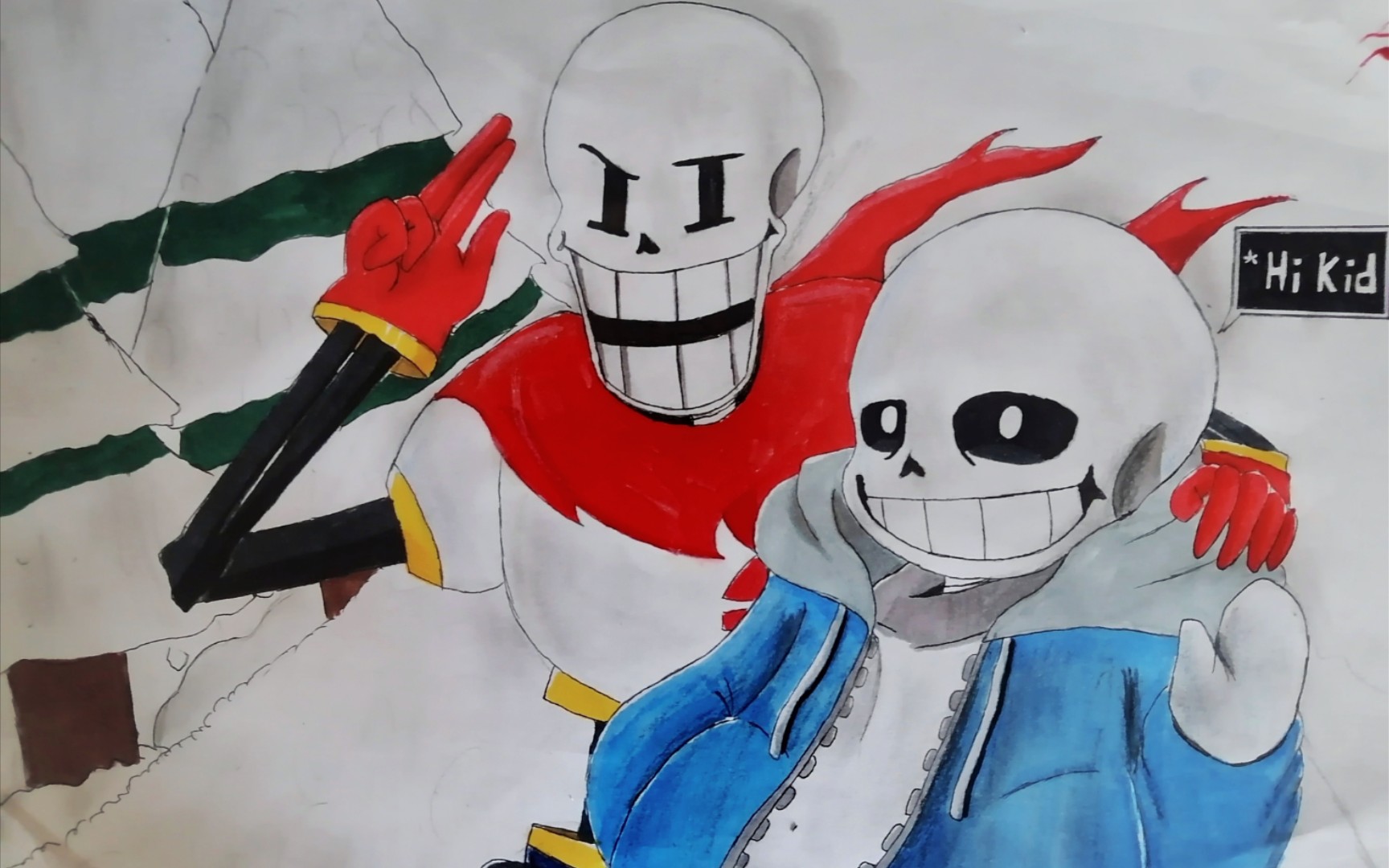 这年头画骨兄弟还有人看吗awa手绘骨兄弟sanspapyrus