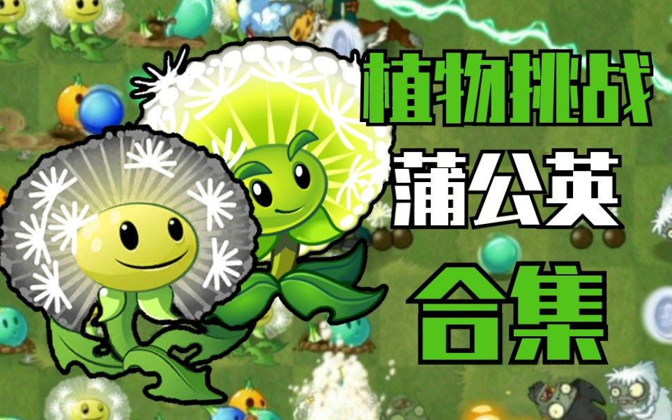 植物挑战-蒲公英 合集 植物大战僵尸2【憨憨坚果】_哔哩哔哩_bilibili