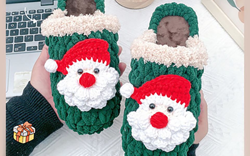 胖丫手作 圣诞老人款拖鞋视频教程