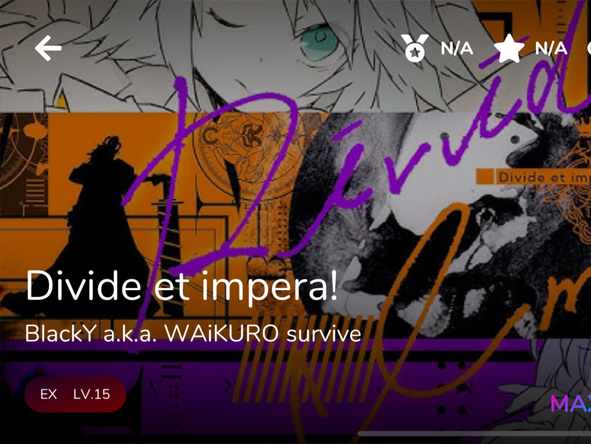 【Cytoid】Divide et impera!EX LV.15 AP