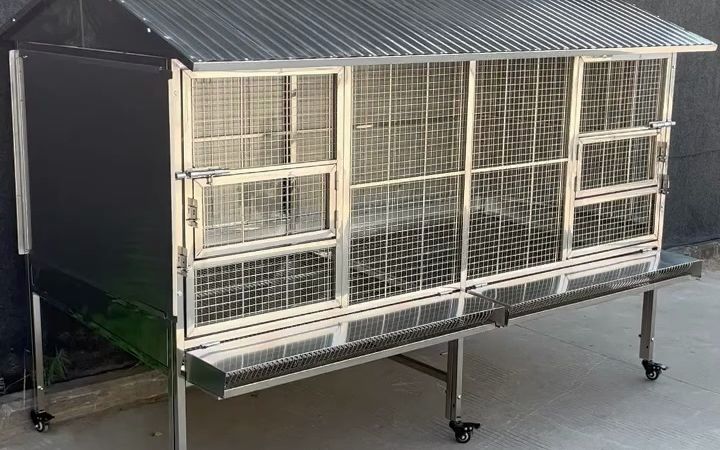 大牛室外不锈钢鸡笼大型防黄鼠狼304网格款自动收蛋鸡舍防雨防晒