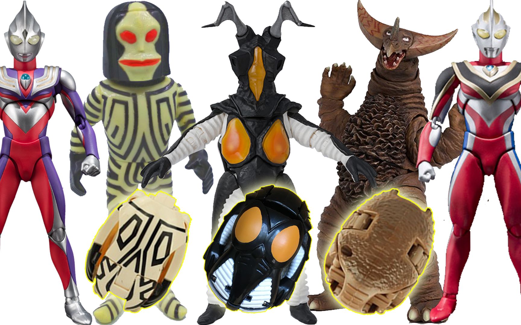 奥特曼怪兽变形蛋玩具!