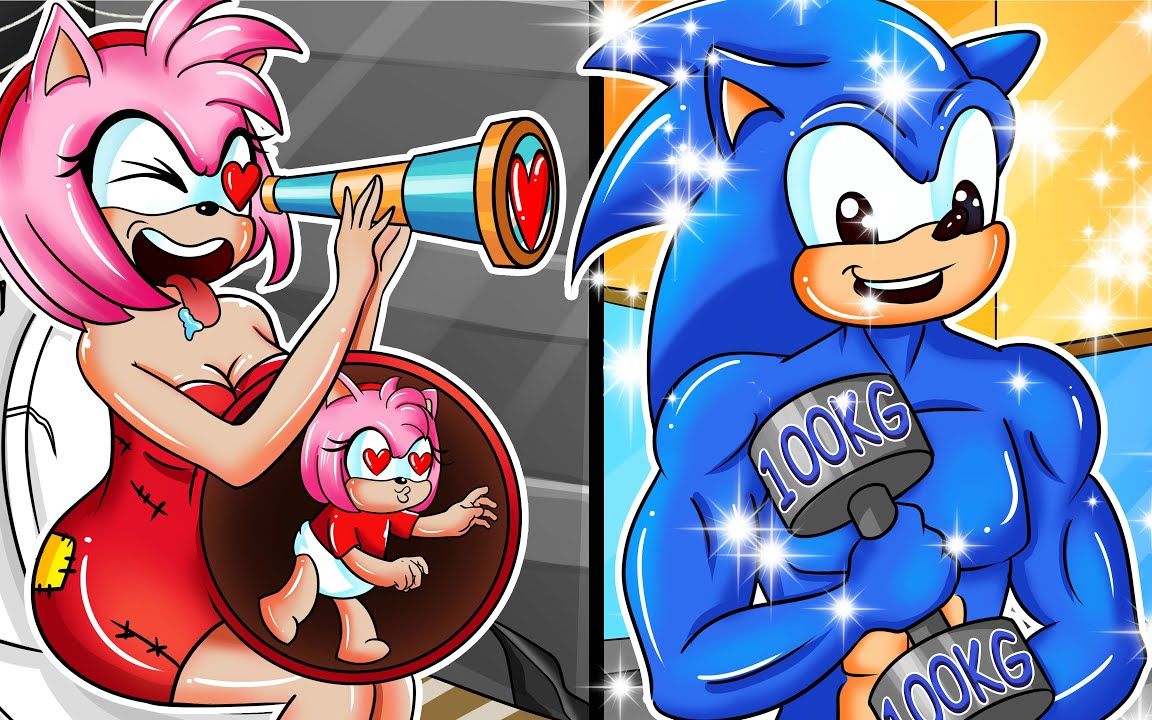 索尼克动画:索尼克好心领着露姬回家,没想到露姬却偷用艾米的化妆品