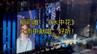 Download Video: 【郁可唯】雨中唱《水中花》 这纷纷飞花已坠落～于2024年8月4日晚山东省滨州市“你好，滨州”音乐嘉年华现场