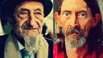 银河星空人物艺术油画效果PS动作教程