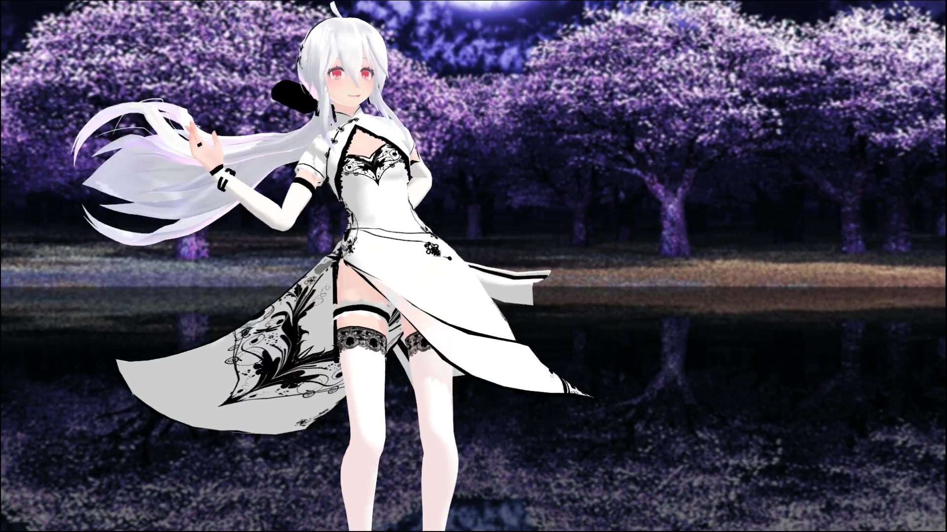 【mmd】新人练手作,弱音姐姐的桃花旗袍