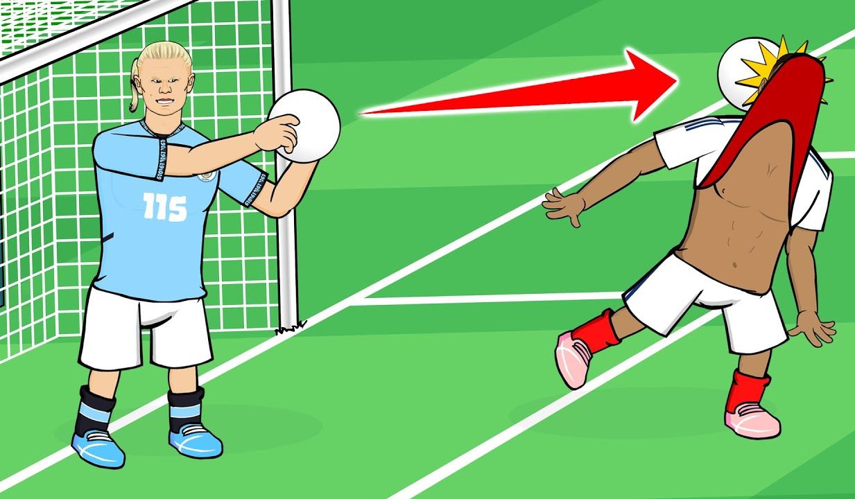 442oons足球运动员向加布里埃尔的头扔球💥⚽️ (feat haaland