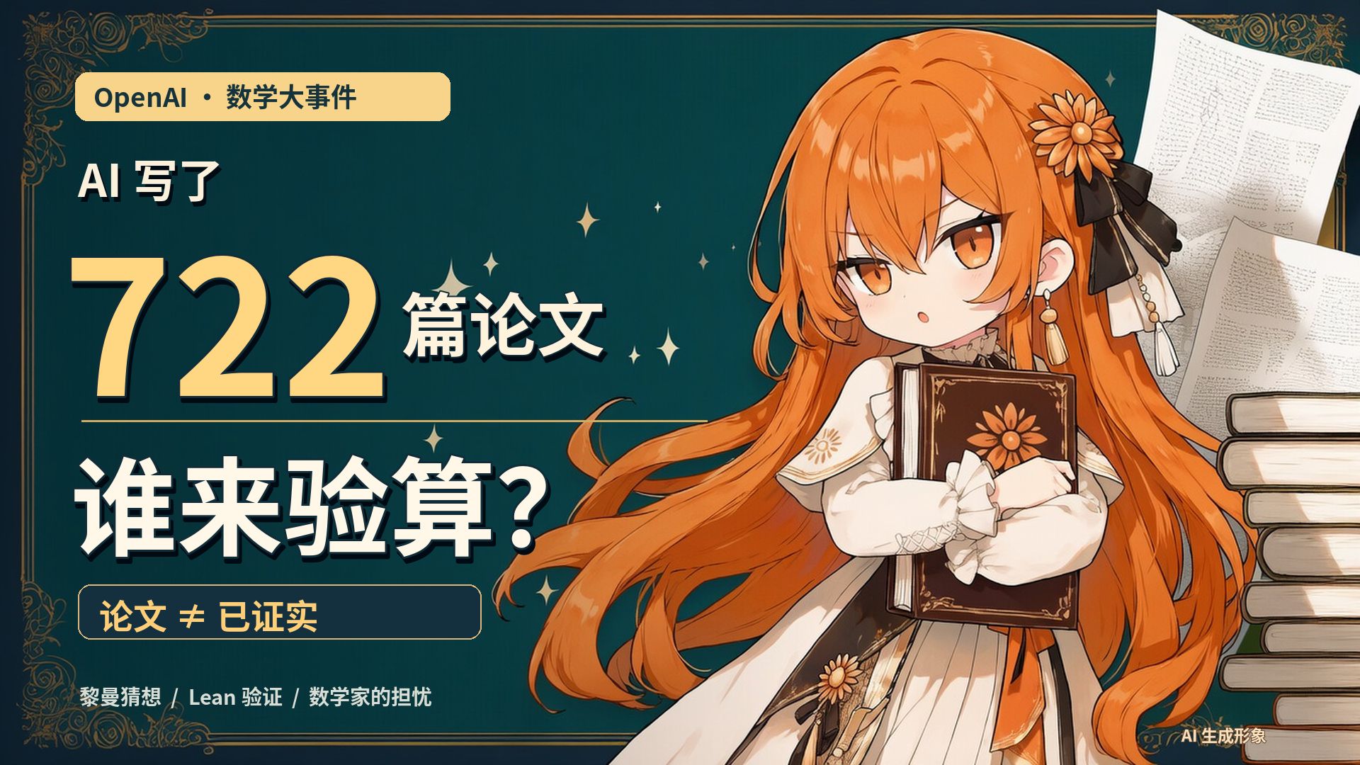 AI写了722篇数学论文，谁来证明它没写错？
