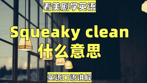 看美剧学英语单词 Squeaky Clean 什么意思 英语口语 英语听力 哔哩哔哩