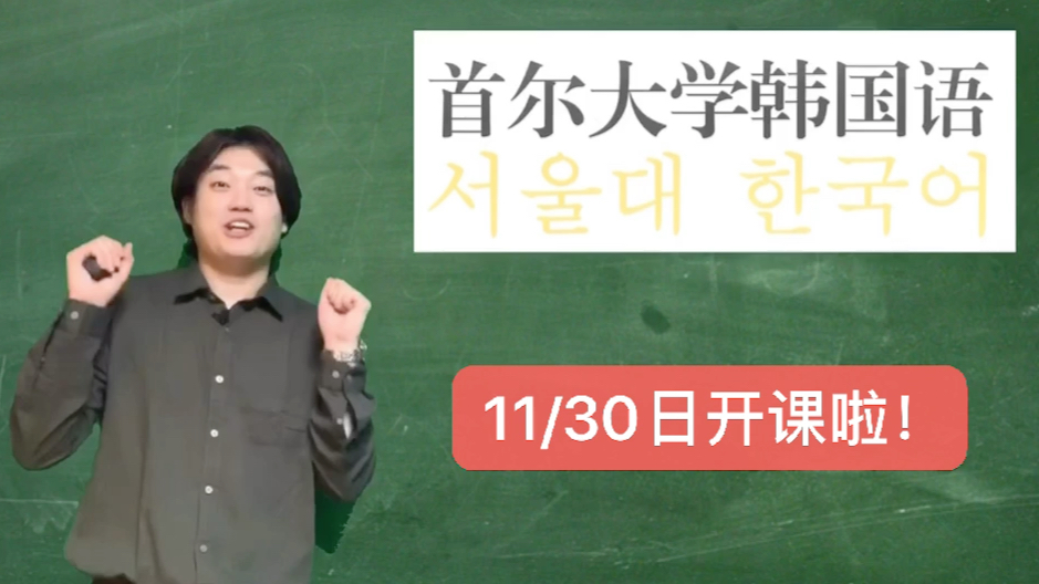 【韩语学习】首尔大学韩国语哔哩哔哩bilibili