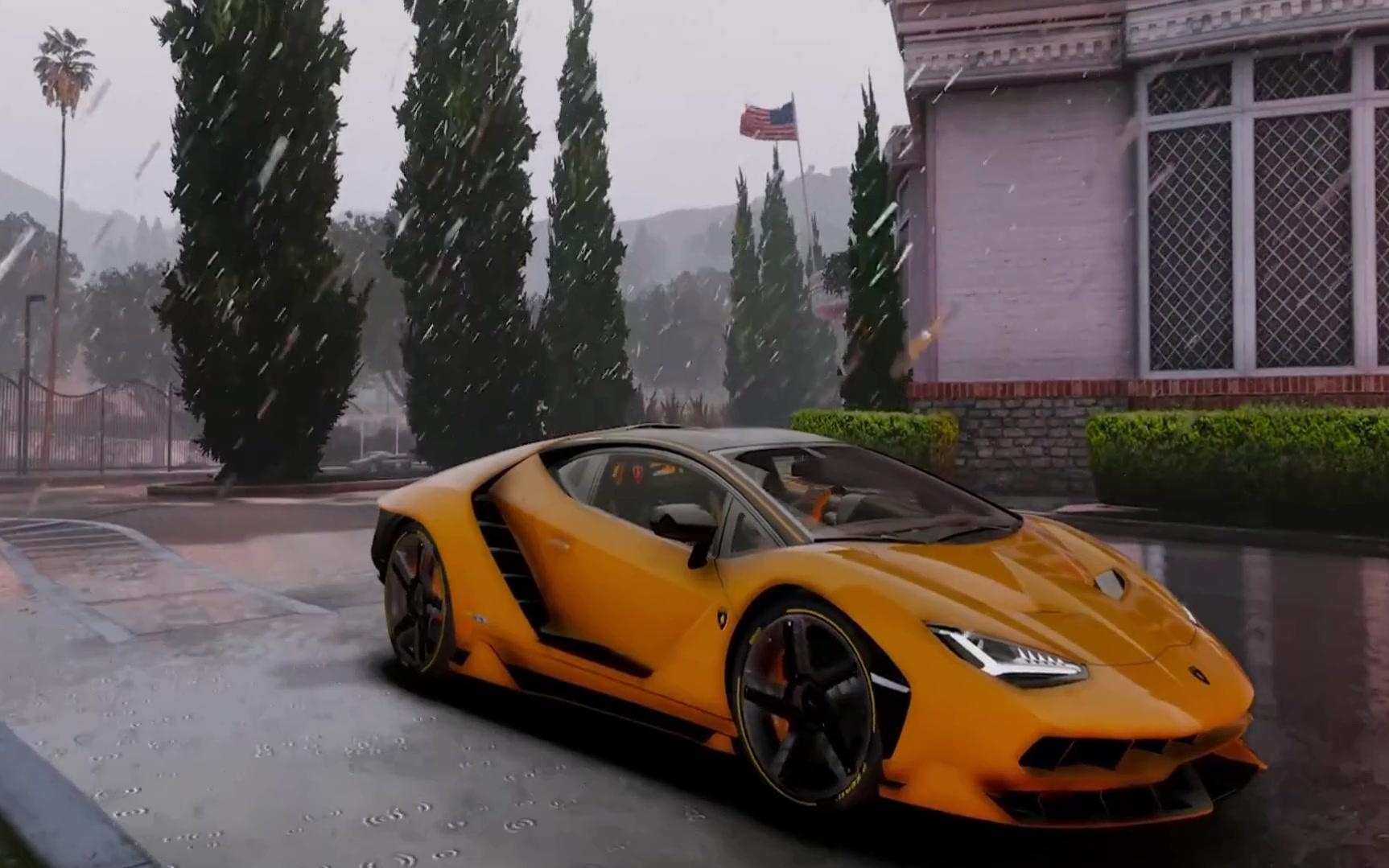 gta5 兰博基尼mod 超清画质 60fps_哔哩哔哩 (゜-゜)つロ 干杯~-bili