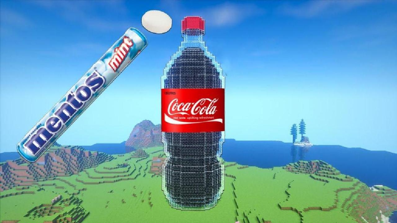 我的世界可乐遇上口香糖会发生什么吹出漫山遍野的泡泡!