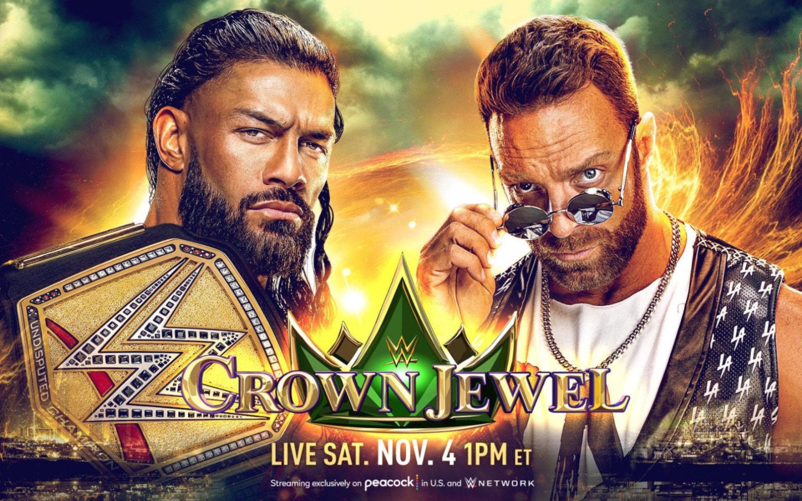 皇冠宝珠.罗曼雷恩斯vsla骑士.wwe毋庸质疑全球冠军赛