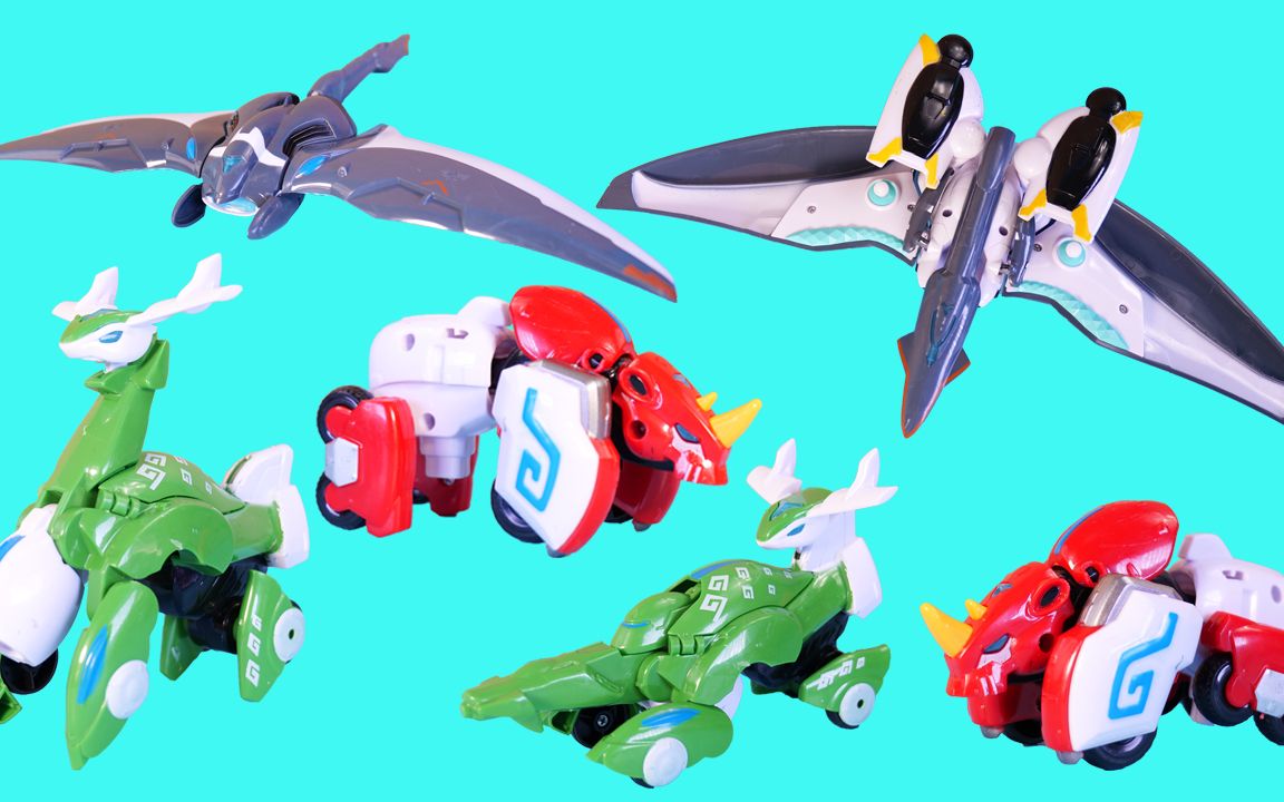 神兽金刚变形玩具 神鹿战车,灵犀战车和魔鱼轰炸机