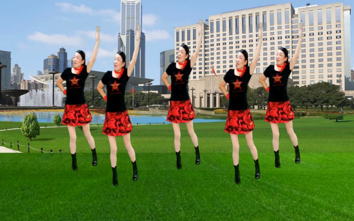 健康一生广场舞,迎八一专辑《军中绿花》32步零基础入门 简单动感易学