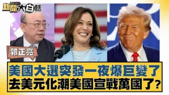 郭正亮:笑王哈里斯好日子到头了？美国大选突发一夜爆巨变了。去美元化潮美国宣战万国了？