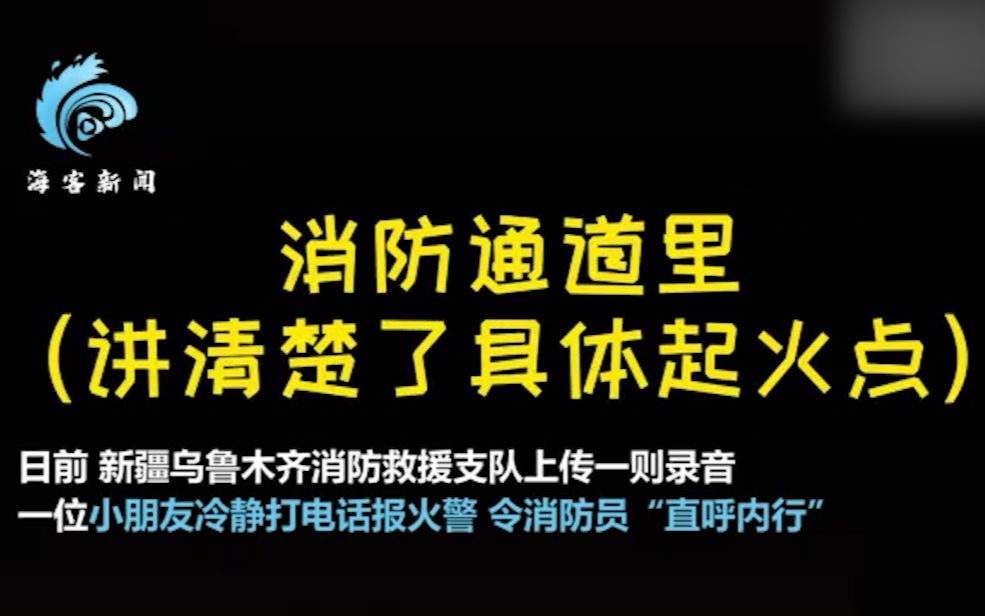 萌娃打119镇定报警 消防员直呼内行哔哩哔哩bilibili