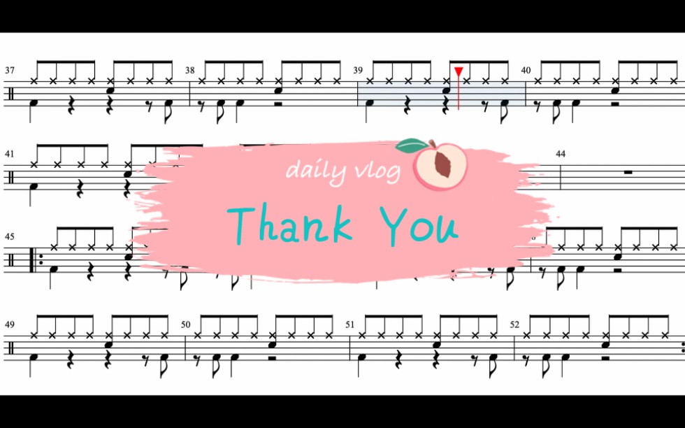 [图]Dido 《Thank You》架子鼓动态鼓谱