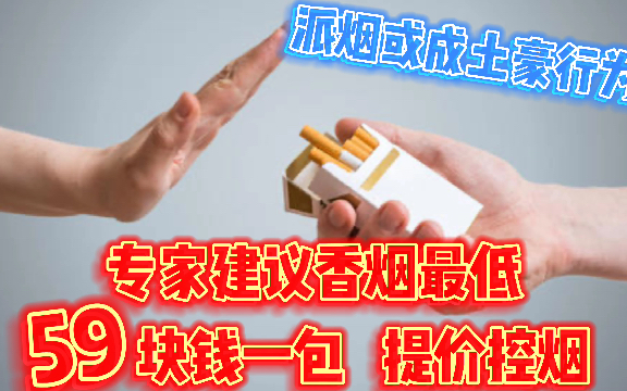 专家建议香烟最低59元一包才达到提价控烟目标,派烟或成土豪行为哔哩哔哩bilibili