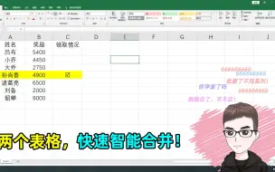 Video herunterladen: Excel技巧：两个表格，快速智能合并