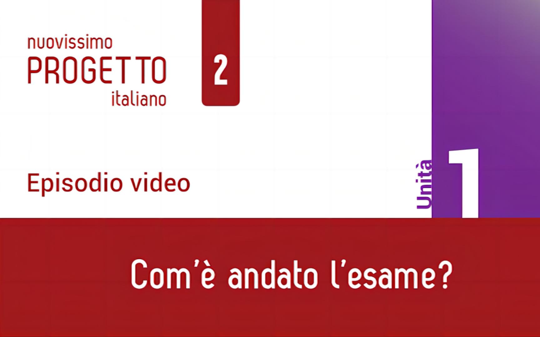 [图]新视线意大利语 2（修订版） 视听说练习 Unità 1 - Episodio - Com'è andato l'esame